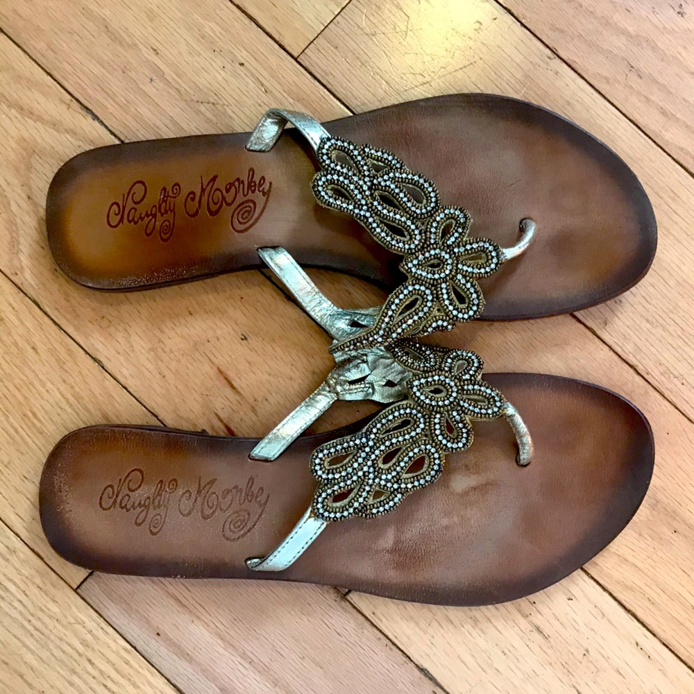 Women’s Sparkly Sandals 10 Flat